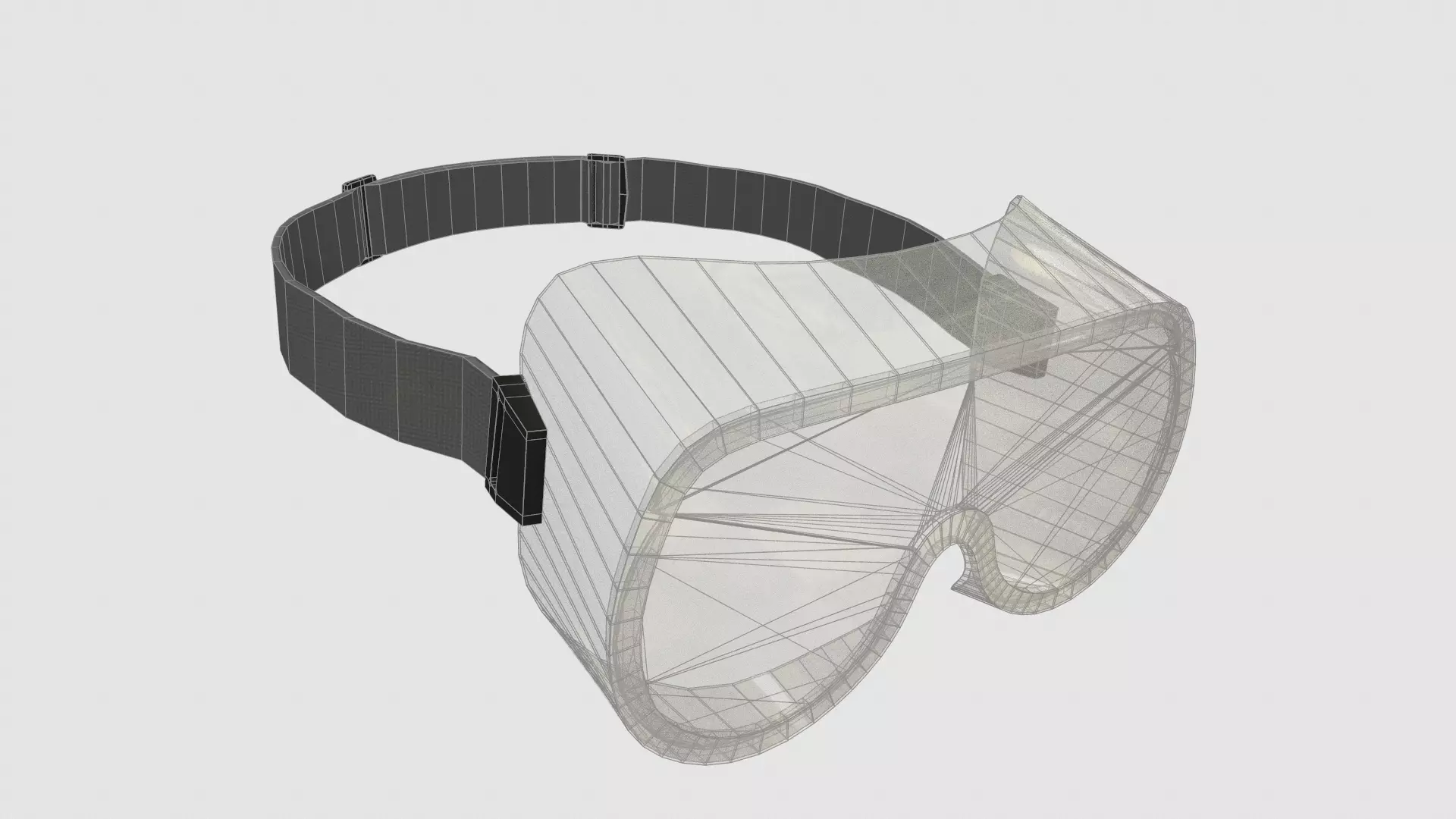 Chemical Splash Goggles Low Poly Low-poly 3D model_21