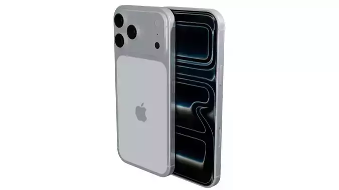 Iphone 17 Pro Max Silver 3D model