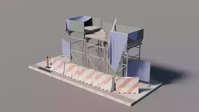 City Street Assets - Urban Construction Site Prop