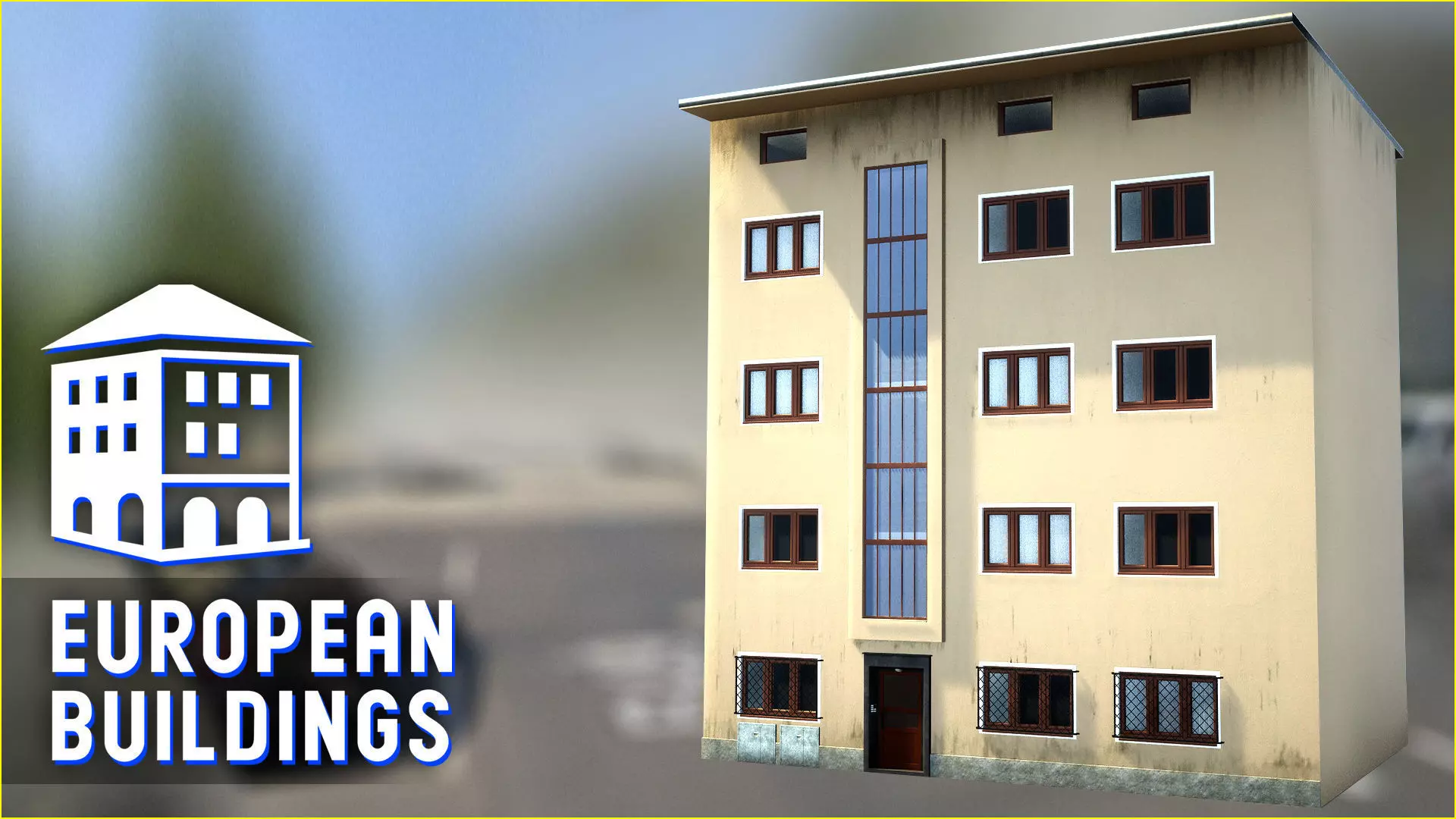 European Buildings Residential - City House A - Modular Low-poly 3D model