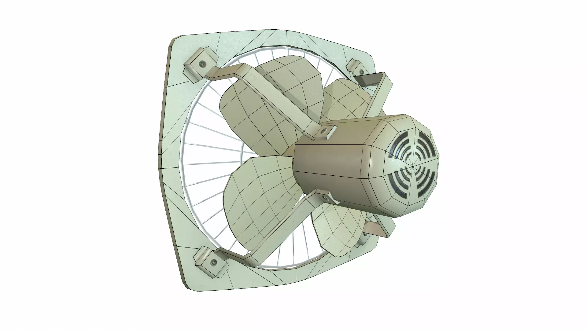 Exhaust Fan Low Poly Low-poly 3D model_22