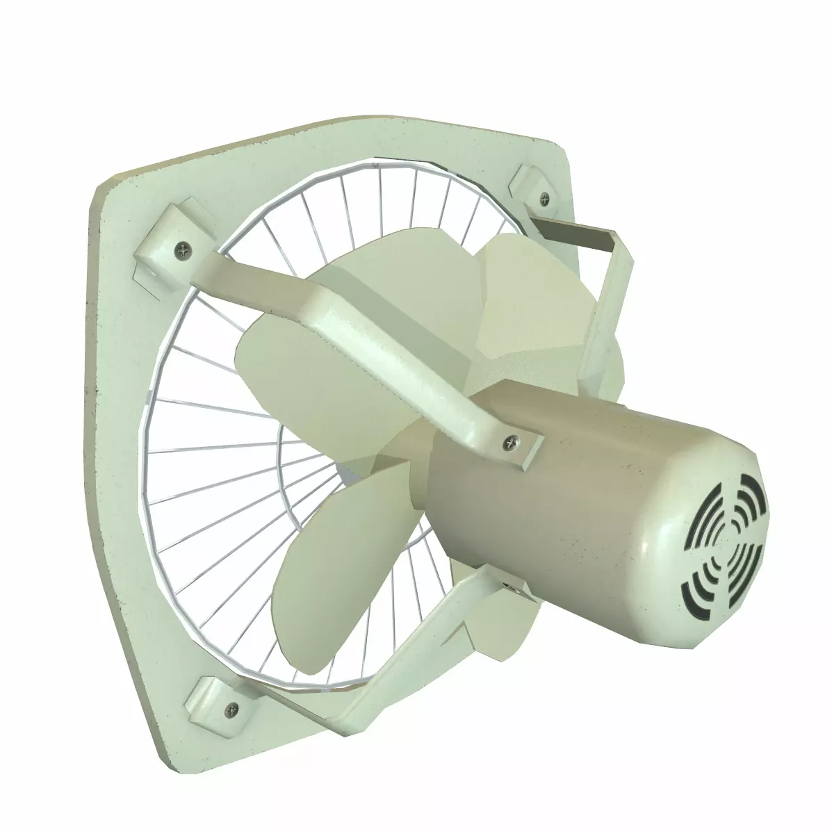Exhaust Fan Low Poly Low-poly 3D model_0