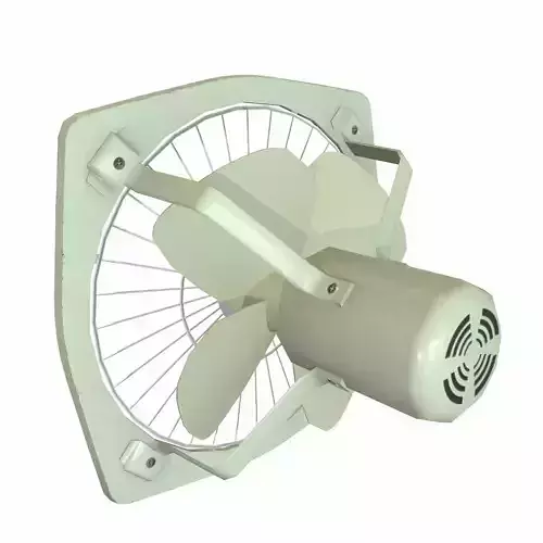 Exhaust Fan Low Poly Low-poly 3D model