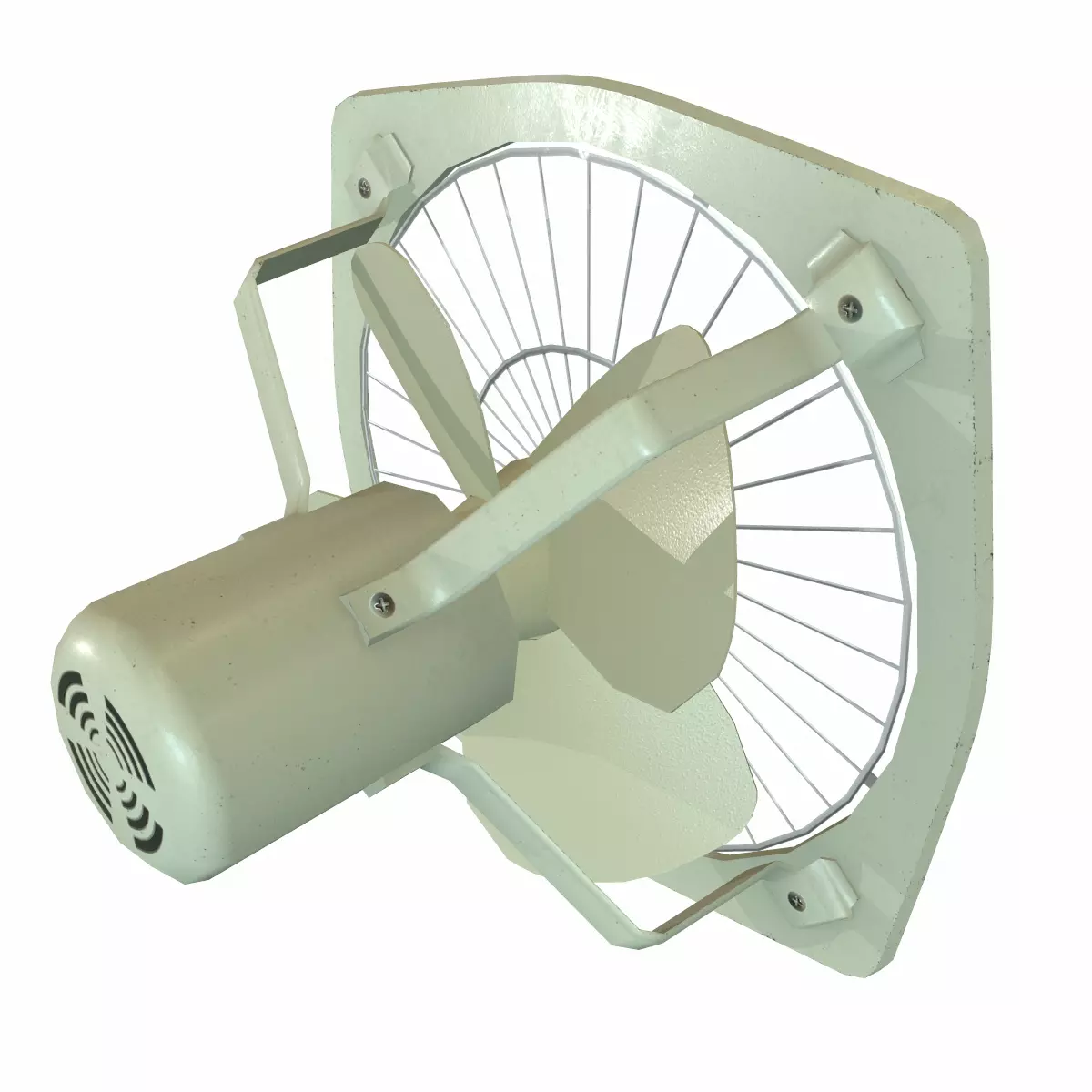 Exhaust Fan Low Poly Low-poly 3D model_1