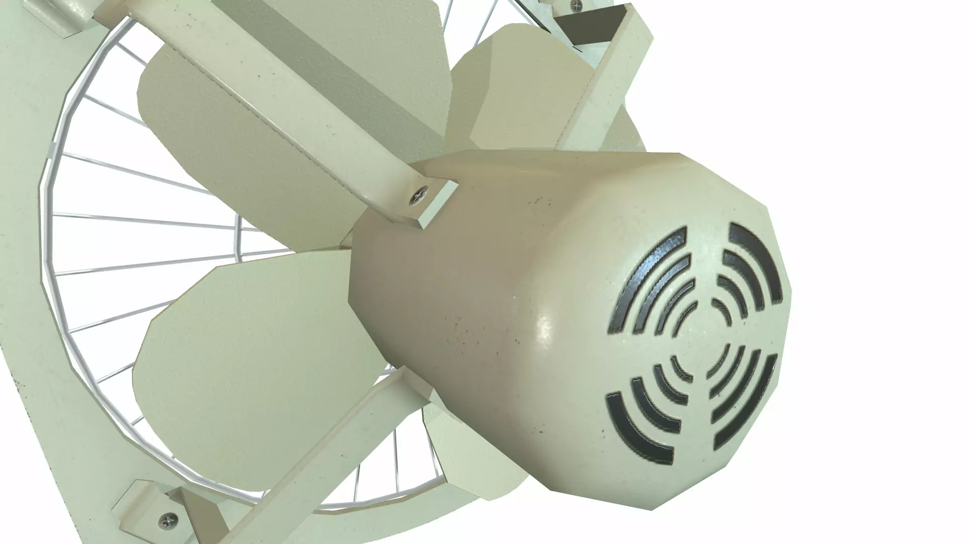 Exhaust Fan Low Poly Low-poly 3D model_7