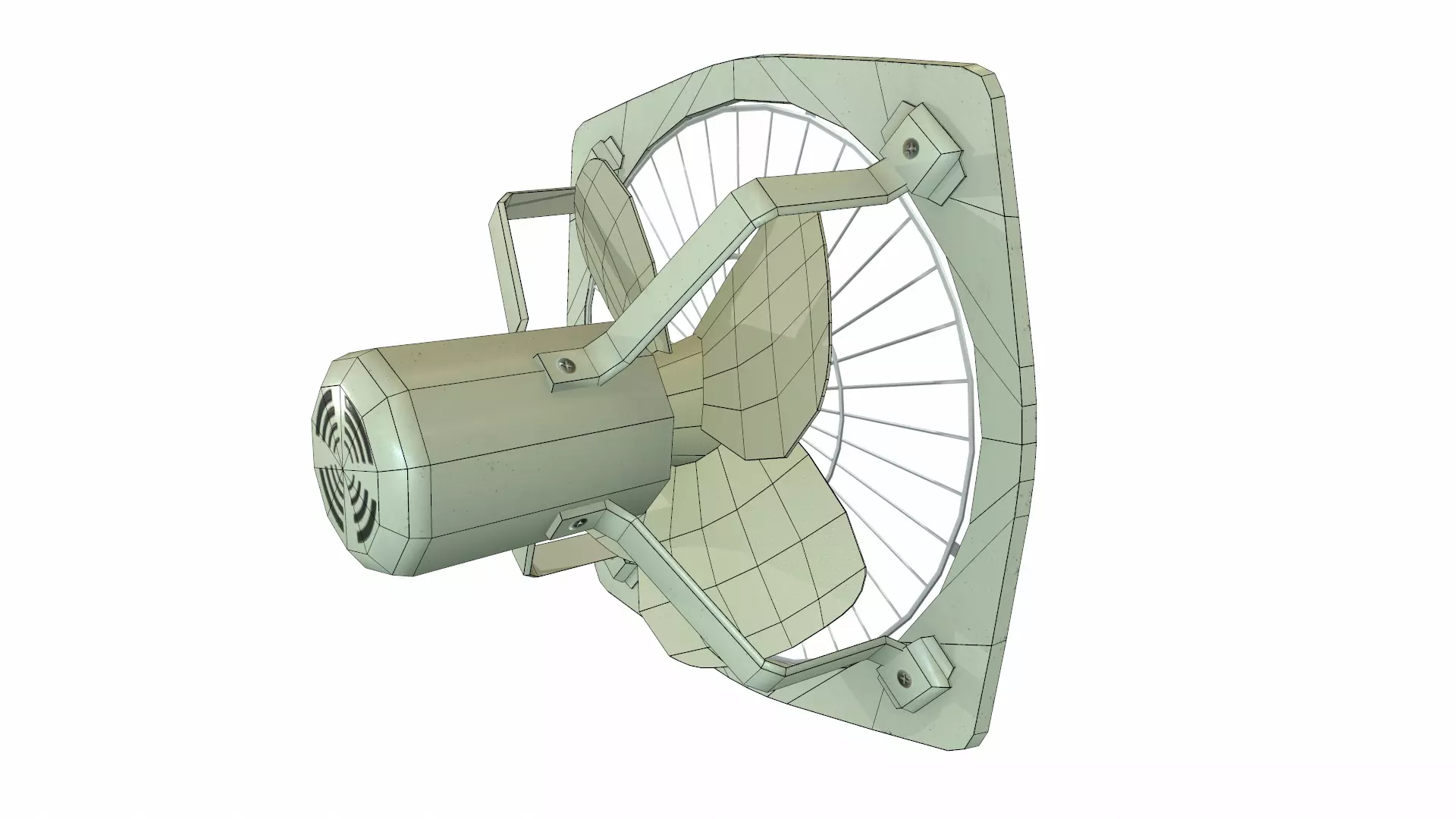 Exhaust Fan Low Poly Low-poly 3D model_23