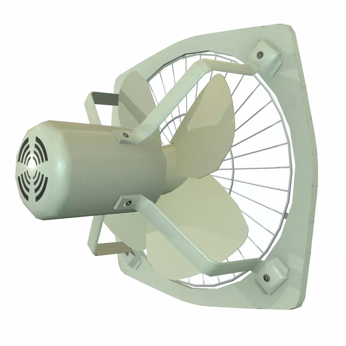 Exhaust Fan Low Poly Low-poly 3D model_5