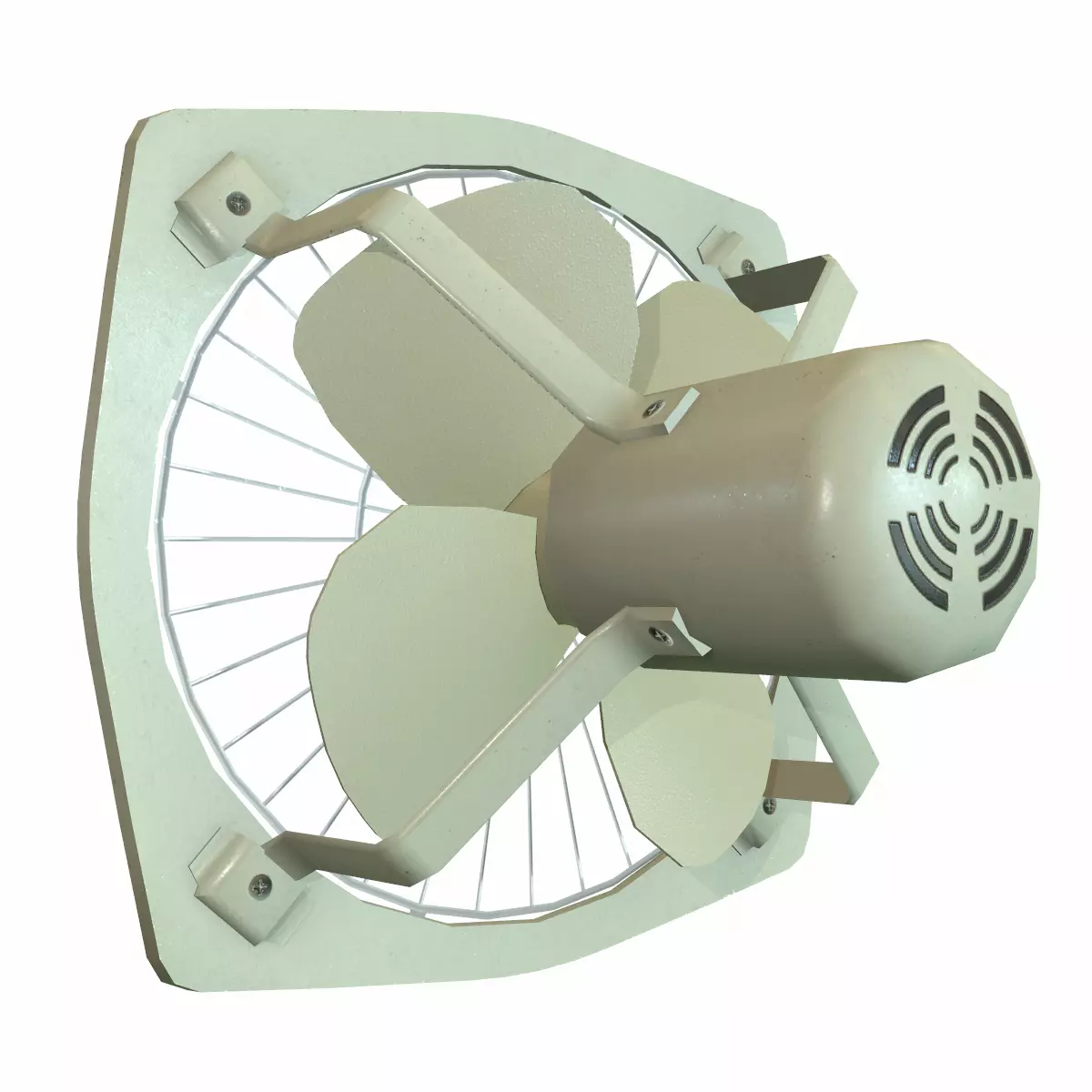 Exhaust Fan Low Poly Low-poly 3D model_4