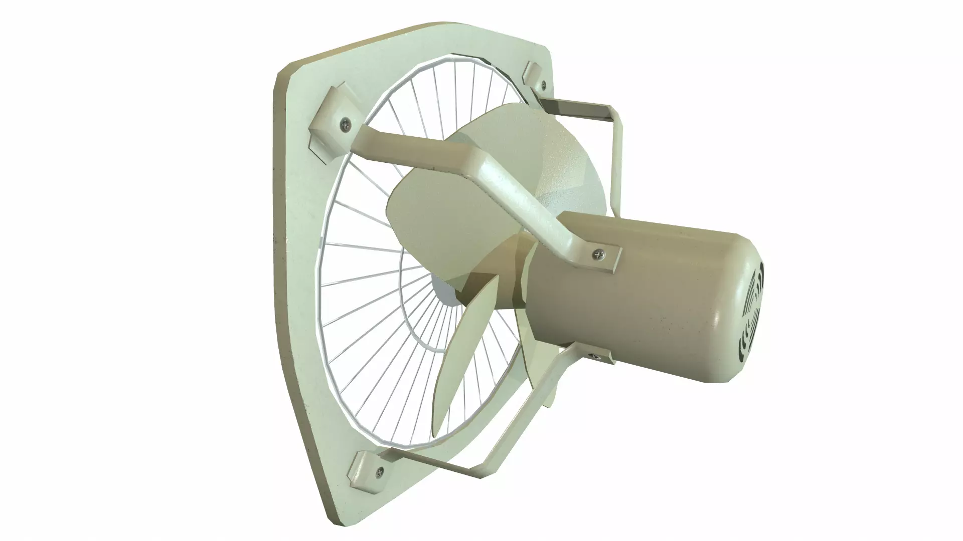 Exhaust Fan Low Poly Low-poly 3D model_17