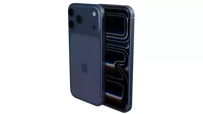 Iphone 17 Pro Max Deep Blue 3D model 3D model