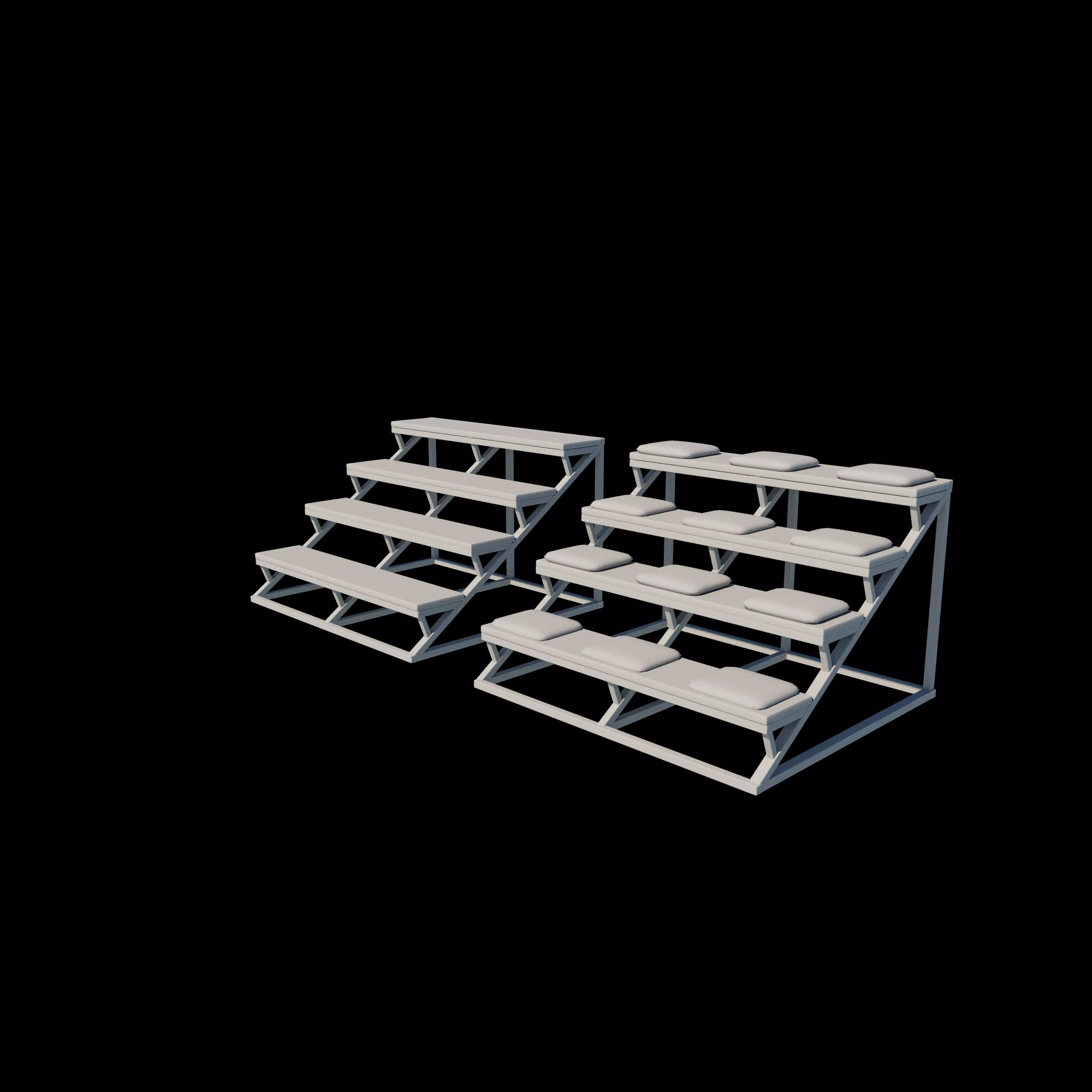 Steps of a library 3D model_15