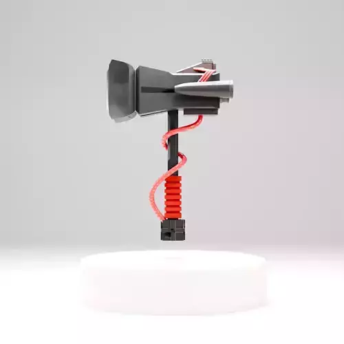 Futuristic Energy Hammer low poli Game Ready 3D Weapon Model