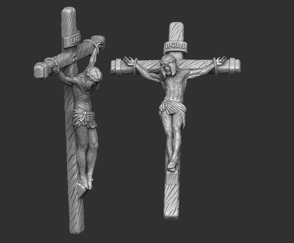 JESUS ON THE CROSS 3D print model_2