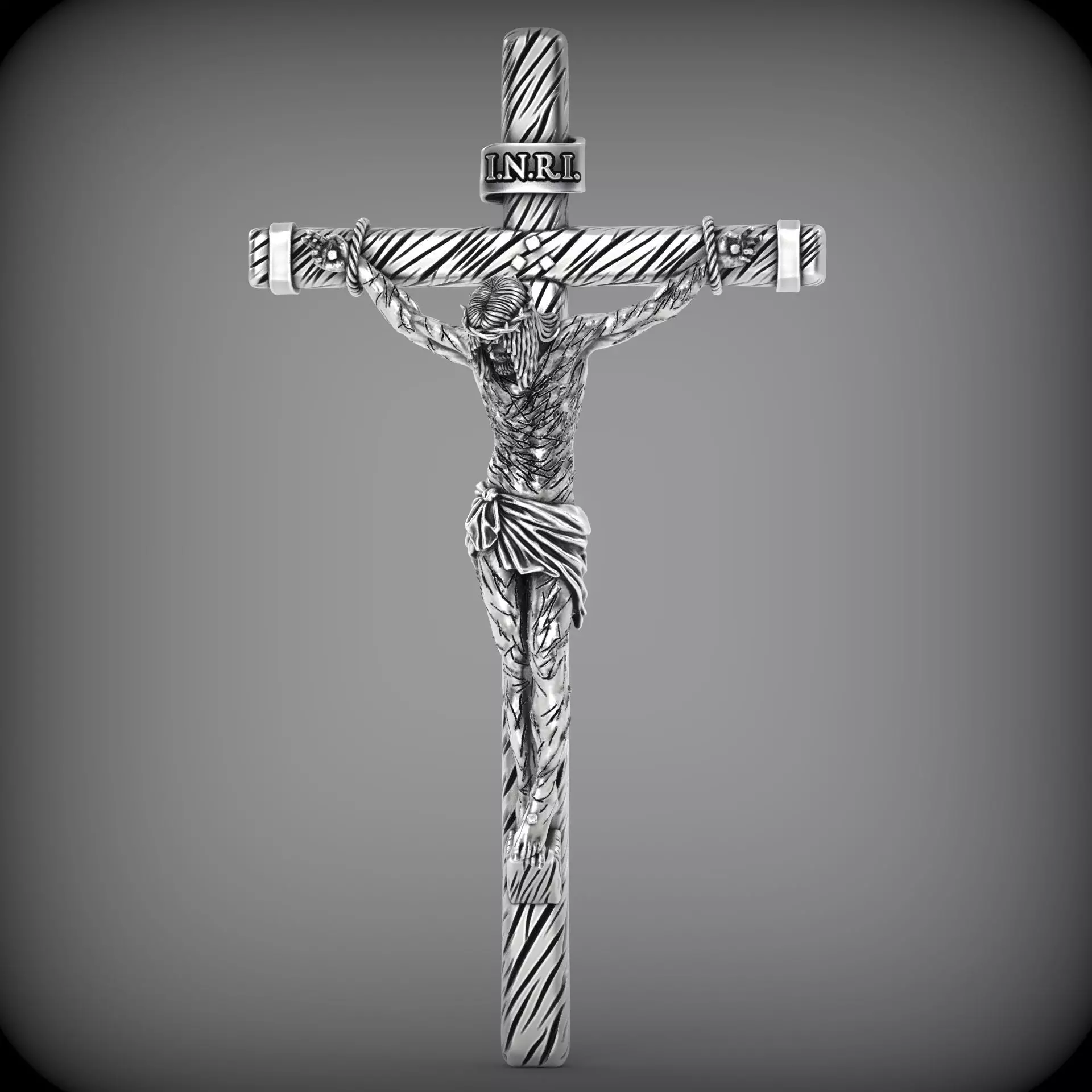JESUS ON THE CROSS 3D print model_0