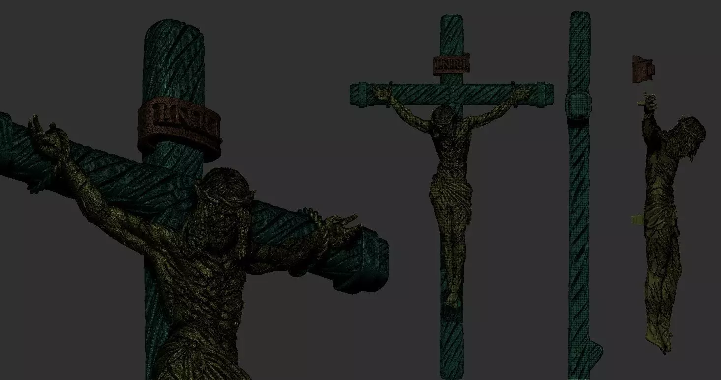 JESUS ON THE CROSS 3D print model_1