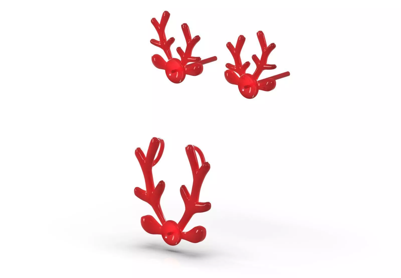 chirstmas Half Set Pearl  and Antler Motif model ps0015 3D print model_14