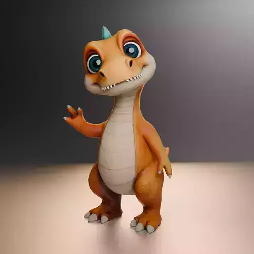 Tiny Rex Rigged Cartoon Dinosaur