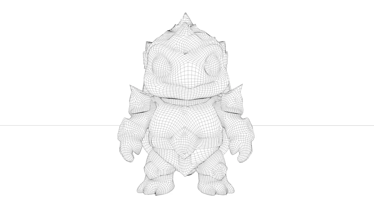 Stylized Fantasy Turtle Guardian Azure Turtle Sage Low-poly 3D model_3