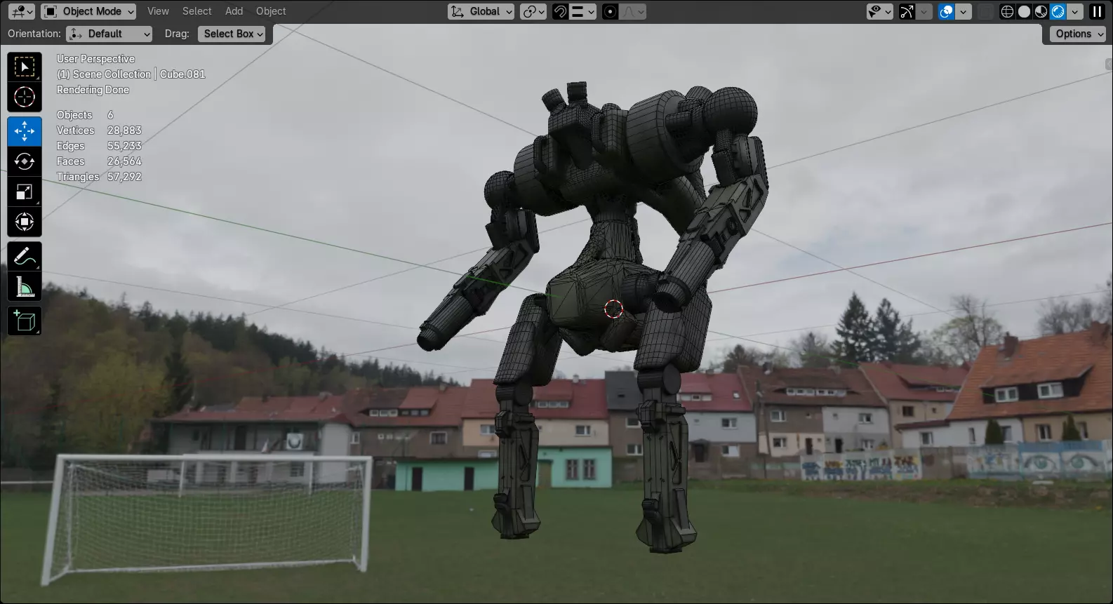 Military Mecha - Prototype 001 Low-poly 3D model_16