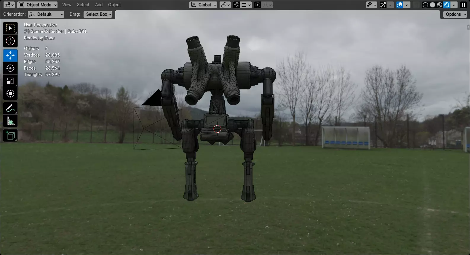 Military Mecha - Prototype 001 Low-poly 3D model_15