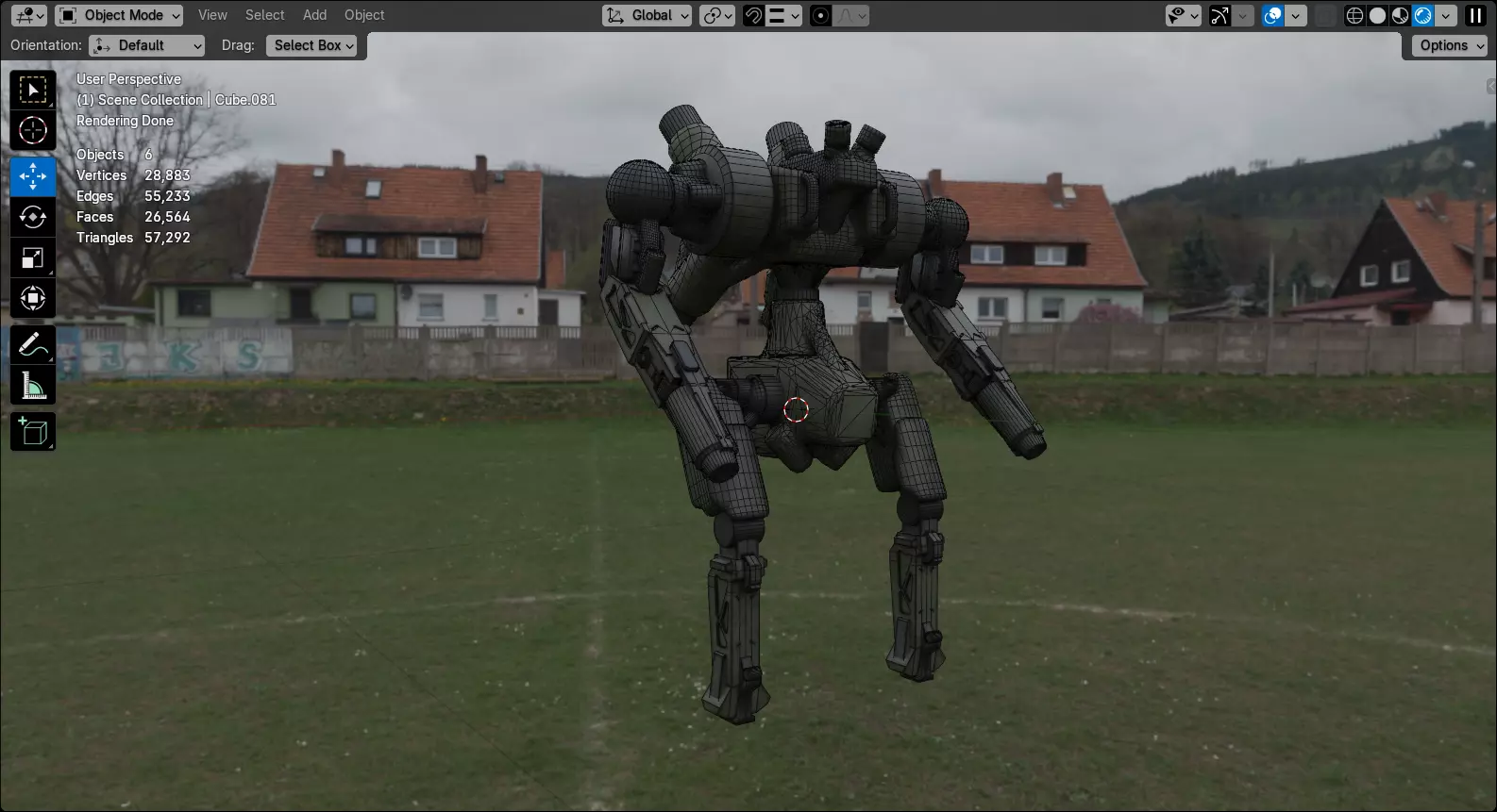 Military Mecha - Prototype 001 Low-poly 3D model_14