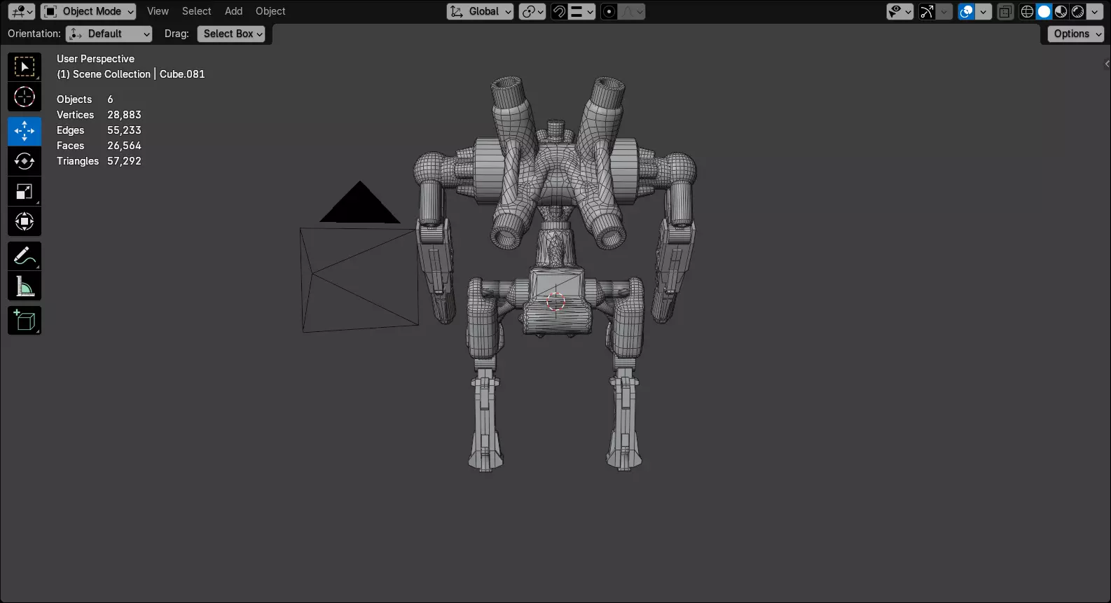 Military Mecha - Prototype 001 Low-poly 3D model_19