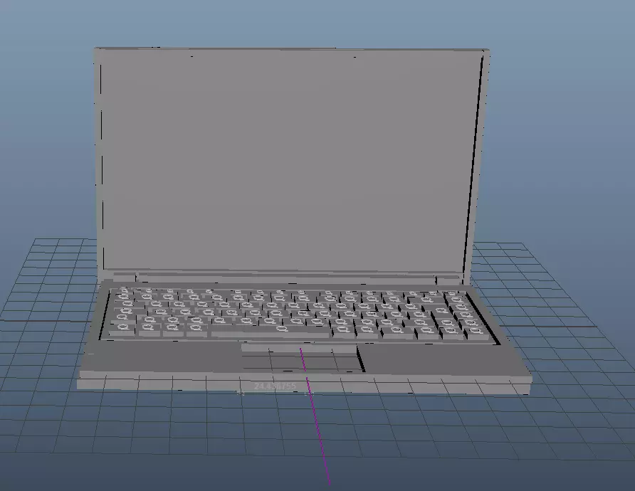 Laptop 3D Model Low-poly 3D model_0