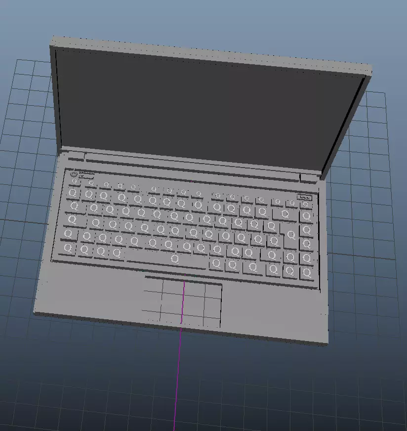 Laptop 3D Model Low-poly 3D model_4