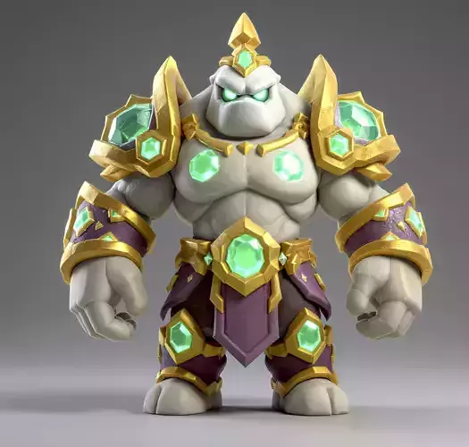 Stylized Fantasy Golem Guardian 3D Model Terra Golem Titan Low-poly 3D model Stylized Fantasy Golem Guardian 3D Model Terra Golem Titan Low-poly 3D model