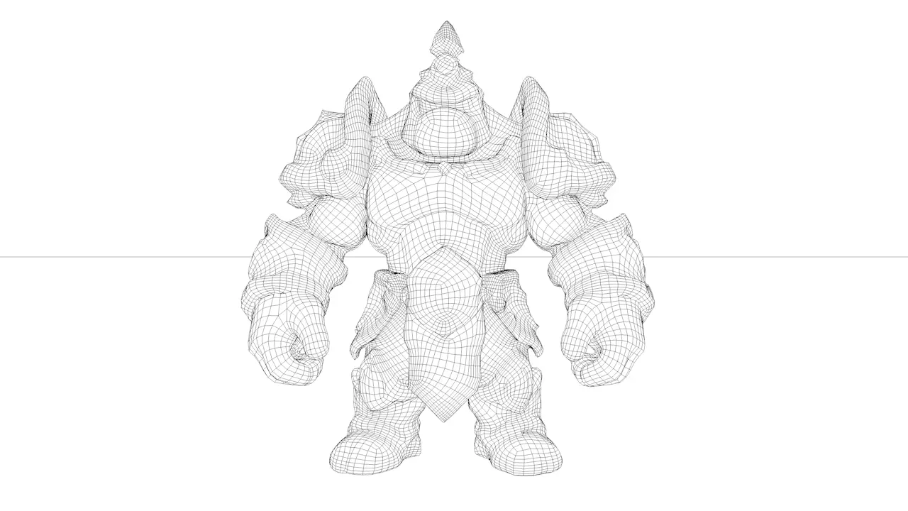 Stylized Fantasy Golem Guardian 3D Model Terra Golem Titan Low-poly 3D model_4