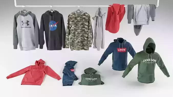 Hoodie collection jameson hoodies 3D model