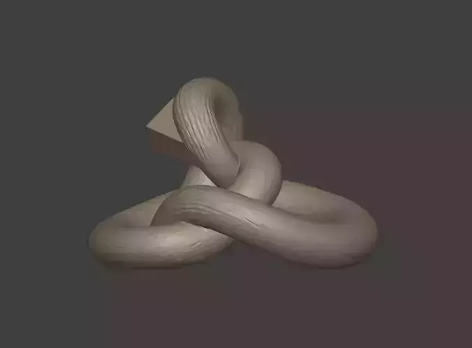 Abstract art sculpture  tangled  struggling