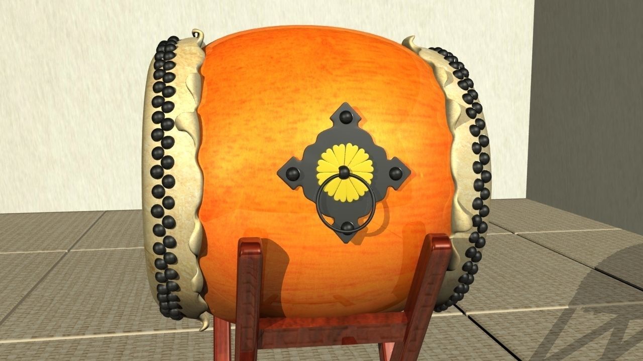 Taiko Drum Sports and Hobbies Free 3D model_1