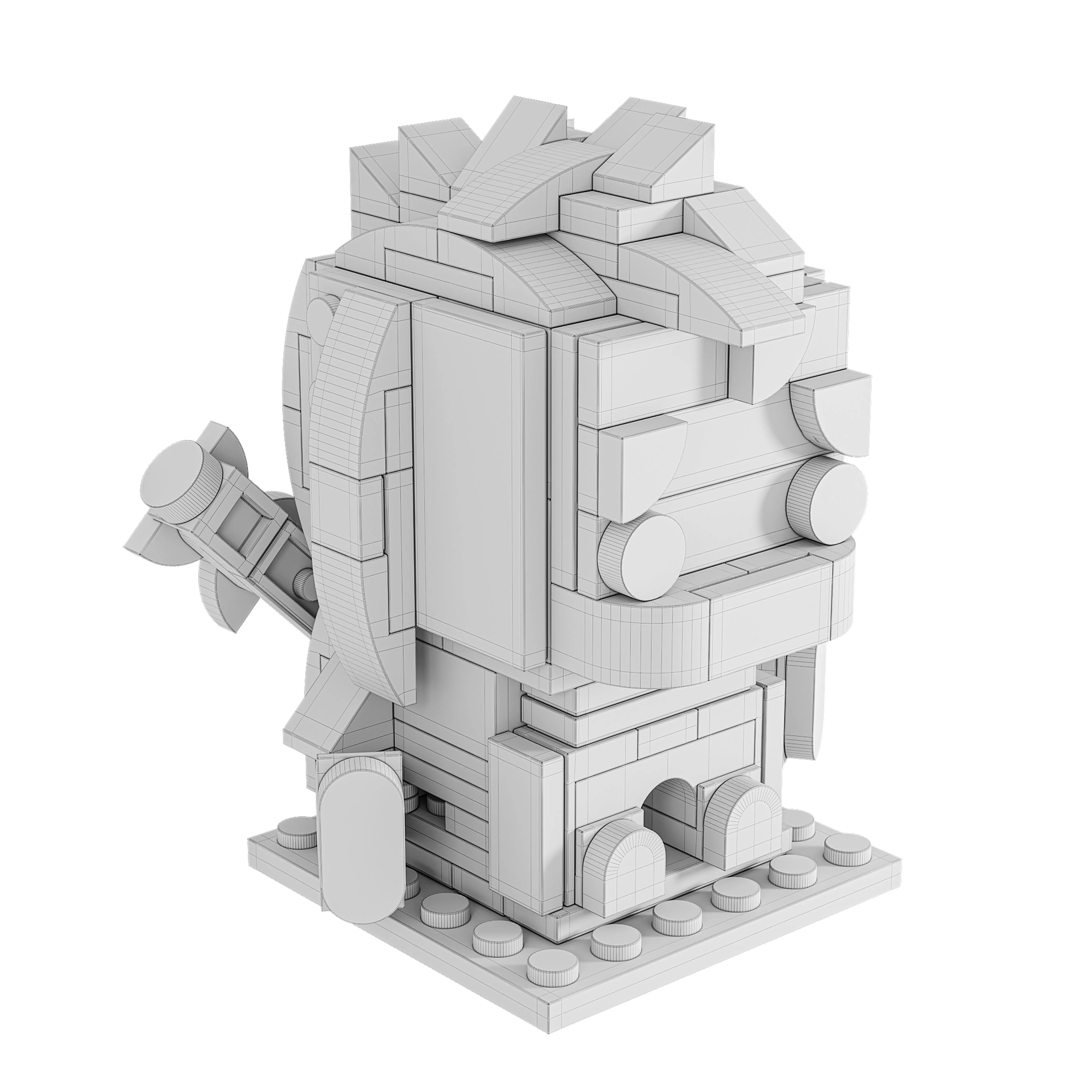 Lego brickheadz Disney Winnie the pooh Eeyore 3D model_5