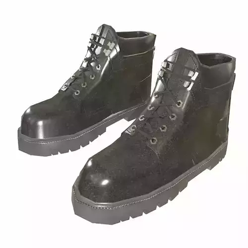 Steel Toe Work Boot Low Poly