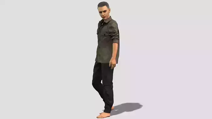 Realistic Young Man Game Ready 3D Character