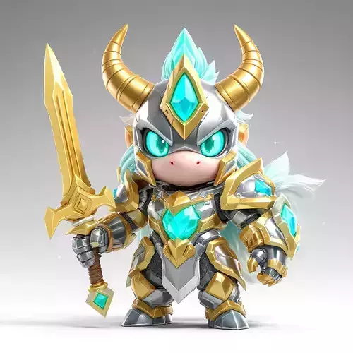 Stylized Fantasy Kirin Guardian Iron Kirin Sentinel