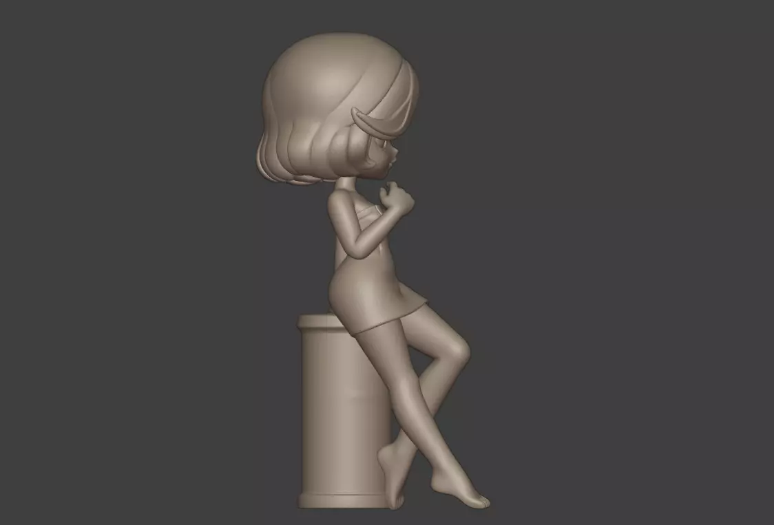 Figurine IP character girl card figurine ornament 3D print model_6