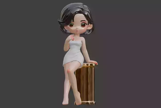 Figurine IP character girl card figurine ornament