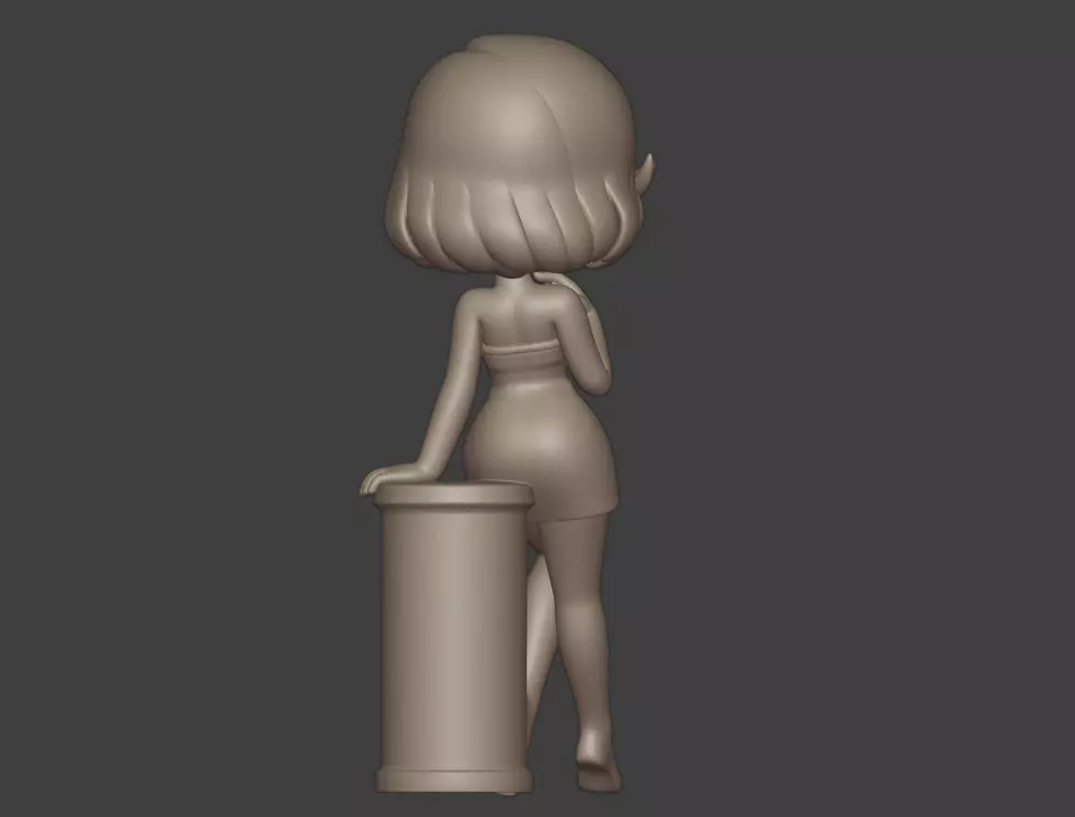 Figurine IP character girl card figurine ornament 3D print model_2