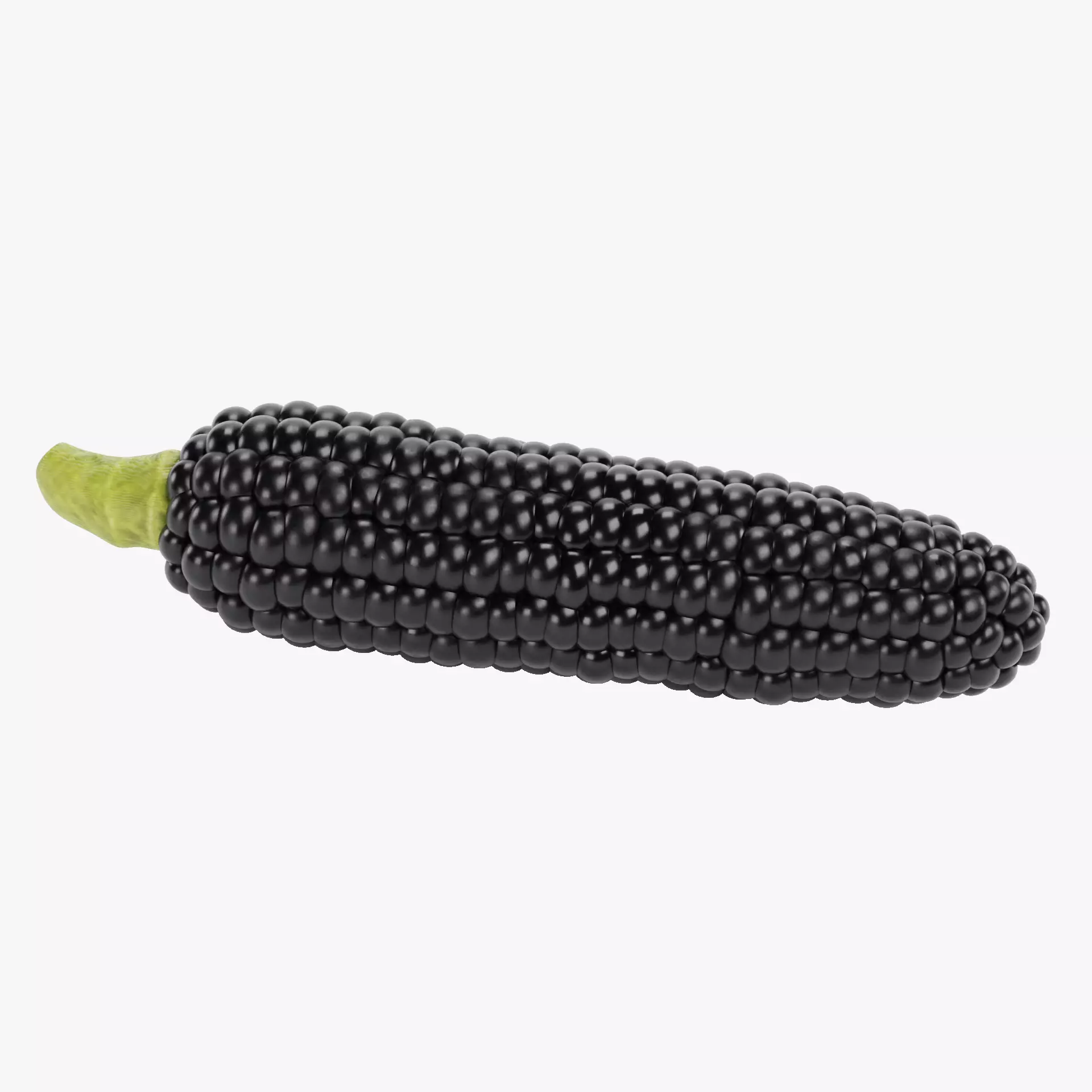 Corn V4 - Aztec Black Maize Ear with Dark Black Kernels 3D model