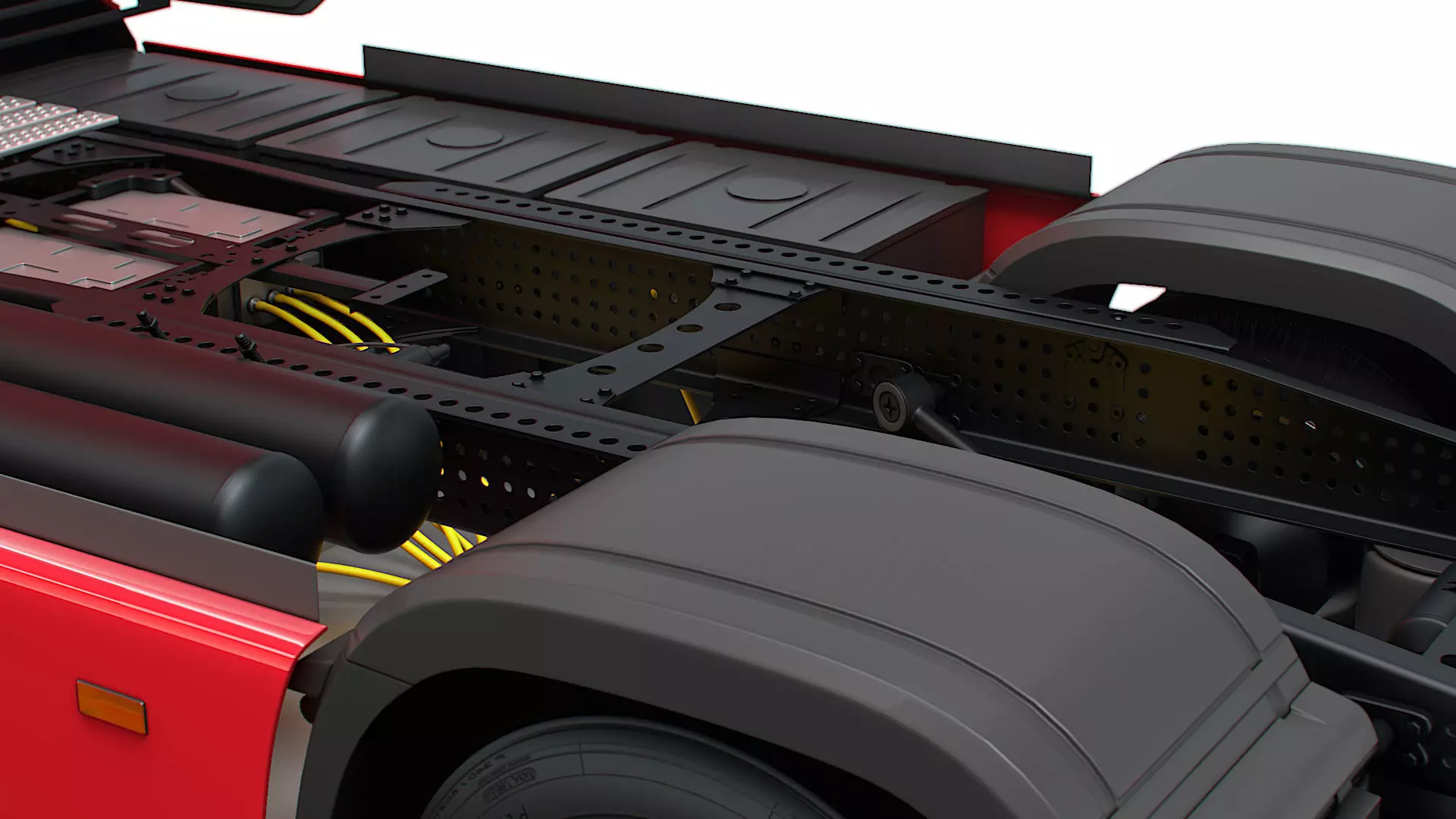 Mercedes Benz eActros Pro600 4x2 Chassis 2026 3D model_12