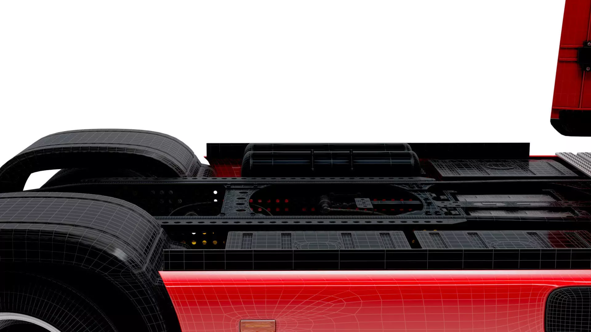 Mercedes Benz eActros Pro600 4x2 Chassis 2026 3D model_16