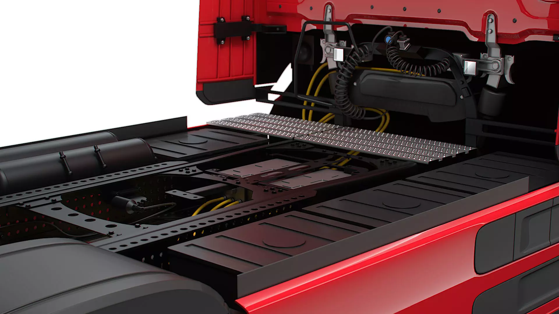 Mercedes Benz eActros Pro600 4x2 Chassis 2026 3D model_11