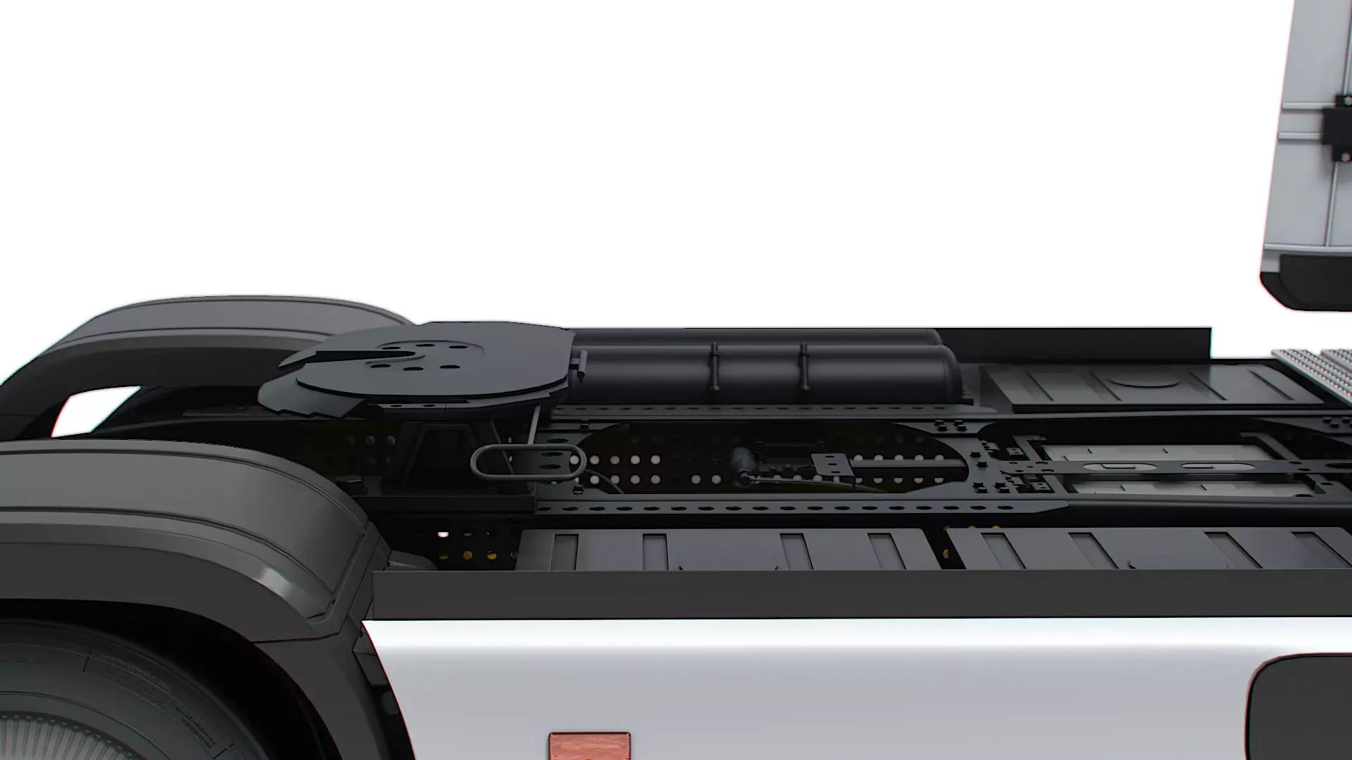 Mercedes Benz eActros Pro600 4x2 Tractor 2026 3D model_1