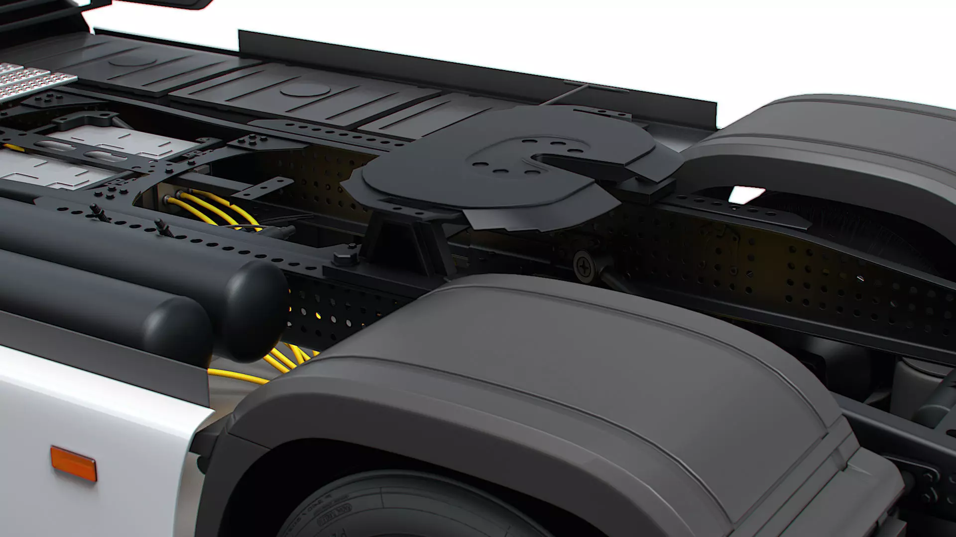 Mercedes Benz eActros Pro600 4x2 Tractor 2026 3D model_12