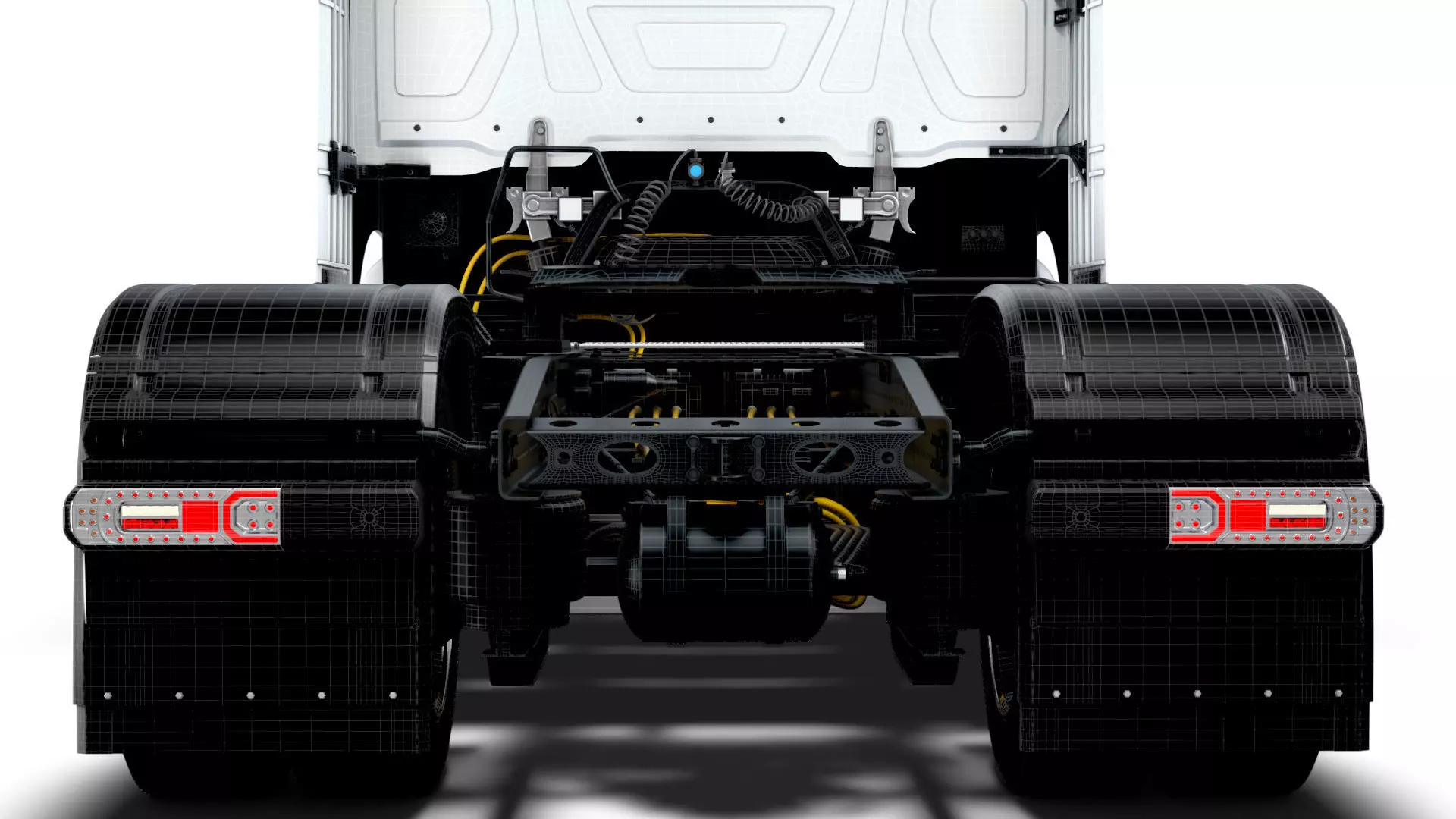 Mercedes Benz eActros Pro600 4x2 Tractor 2026 3D model_28