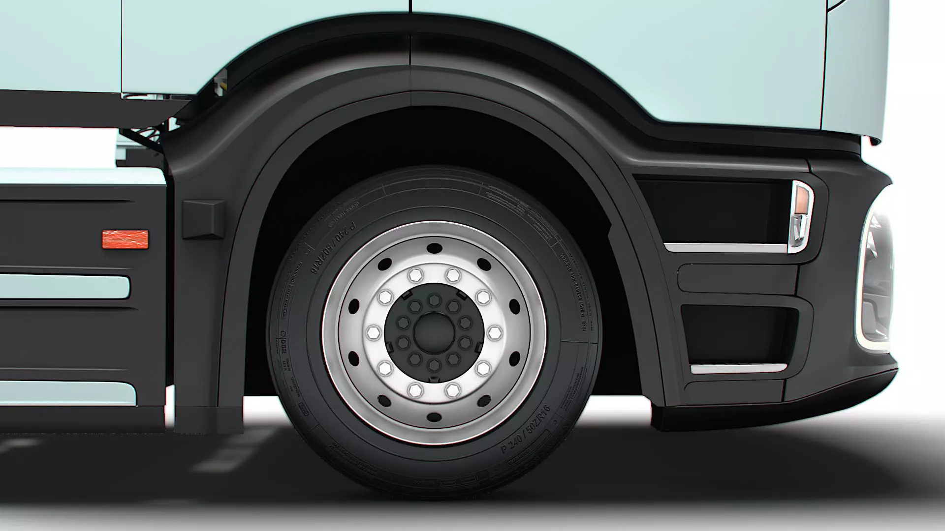 Mercedes Benz eActros Pro600 6x2 Chassis 2026 3D model_9