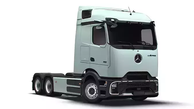 Mercedes Benz eActros Pro600 6x2 Chassis 2026 3D model Mercedes Benz eActros Pro600 6x2 Chassis 2026 3D model