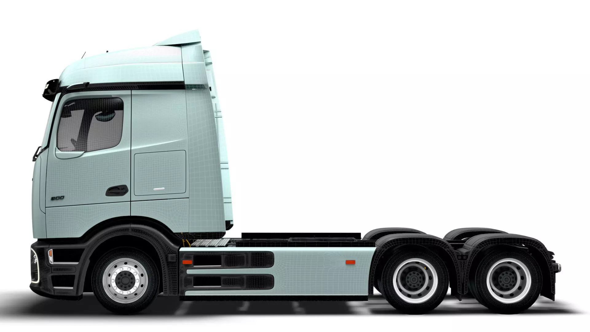Mercedes Benz eActros Pro600 6x2 Chassis 2026 3D model_19